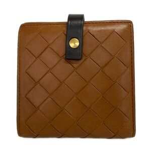 Bottega Veneta Intrecciato Bifold Wallet Brown Dark Brown